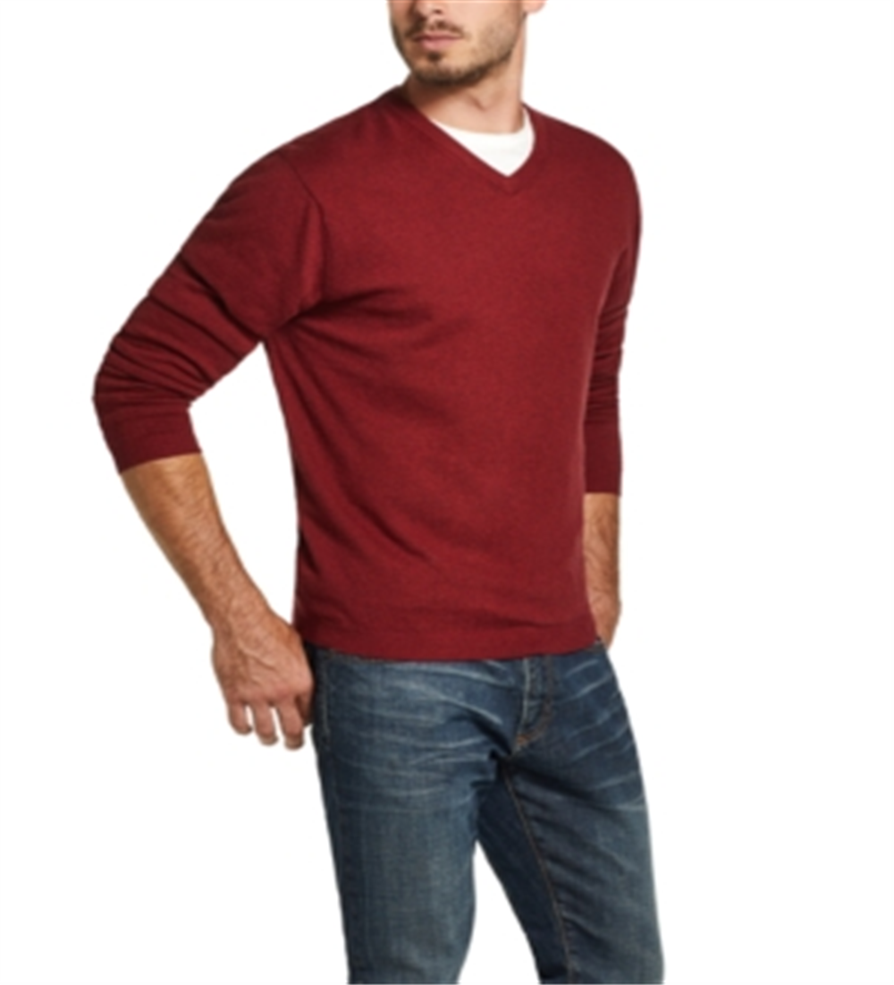 Weatherproof Vintage Men's V Neck Sweater Red Size 3XL