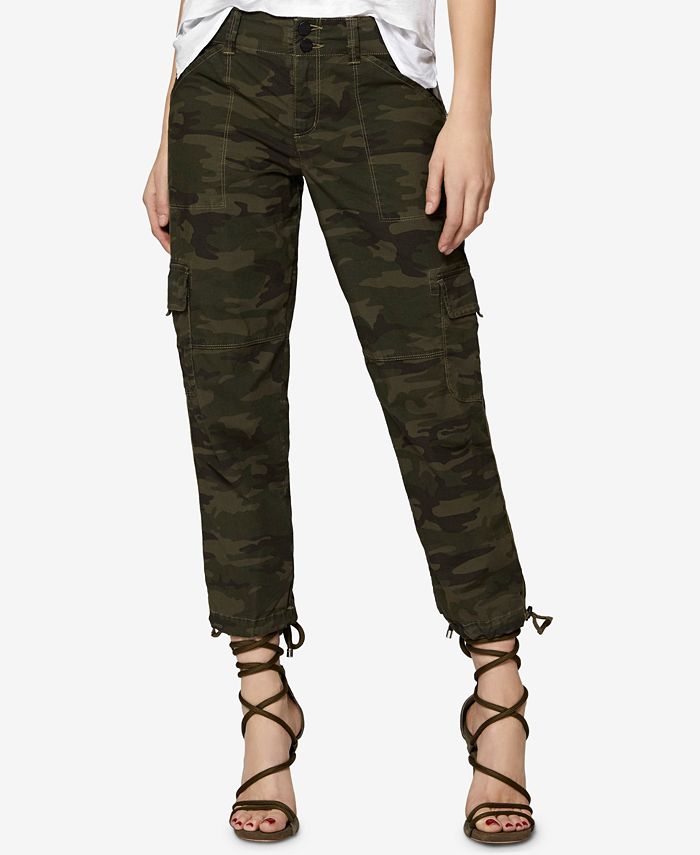 Sanctuary Women's Terrain Cargo Capri Pants Green Size-31