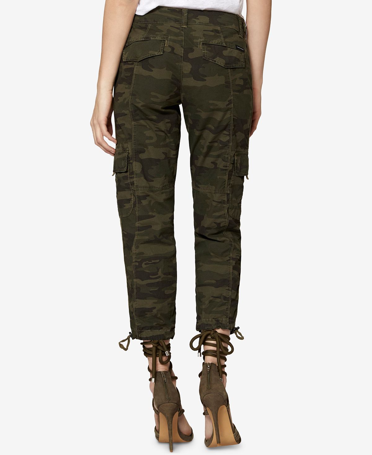 Sanctuary Women's Terrain Cargo Capri Pants Green Size-31