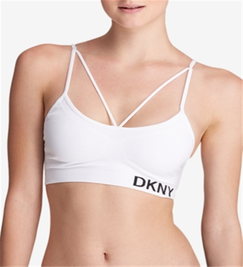 DKNY Women's Sport Sutien Top White Size S