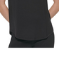 DKNY Women's Puff Sleeve Mixed Media Top  Black Size Large