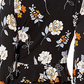 Free People  Womens Floral Long Sleeve V Neck Sweater Black Size Small