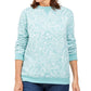 Karen Scott Women's Paisley Fleece Sweatshirt Blue Size X-Large