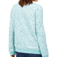 Karen Scott Women's Paisley Fleece Sweatshirt Blue Size X-Large