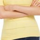 Maison Jules Women's Pointelle Puff Sleeves Sweater Yellow  Size L