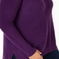 Charter Club Women's Cashmere Thermal Hoodie Purple Size 1X