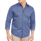 Tasso Elba Men's Shirt Bendini Tile Print Button Down Blue Size Medium