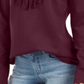 Style & Co Women's Fringe Trim Cowlneck Sweater Wine Size X-Small