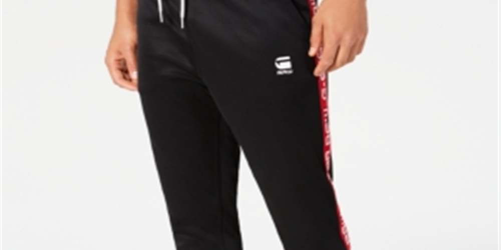 G-Star Raw Men's Side Stripe Track Pants Black Size XL