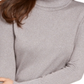 JM Collection Women's Metallic Turtleneck Stud Cuff Sweater Silver Size XX-Large
