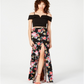 B.Darlin Women's Short Sleeve Off Shoulder Crop Top Black Size 1/2