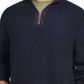 Weatherproof Vintage Men's Waffle Texture Quarter Zip Sweater Blue Size XX-Large