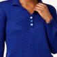 Karen Scott Women's Point Collar Sweater Blue Size X-Small