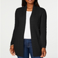 Karen Scott Women's Cable Knit Cardigan Black Size Petite XL
