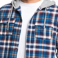 Quiksilver Men's Moonlit Ocean Plaid Long Sleeve Button Down Shirts Blue Size X-Large