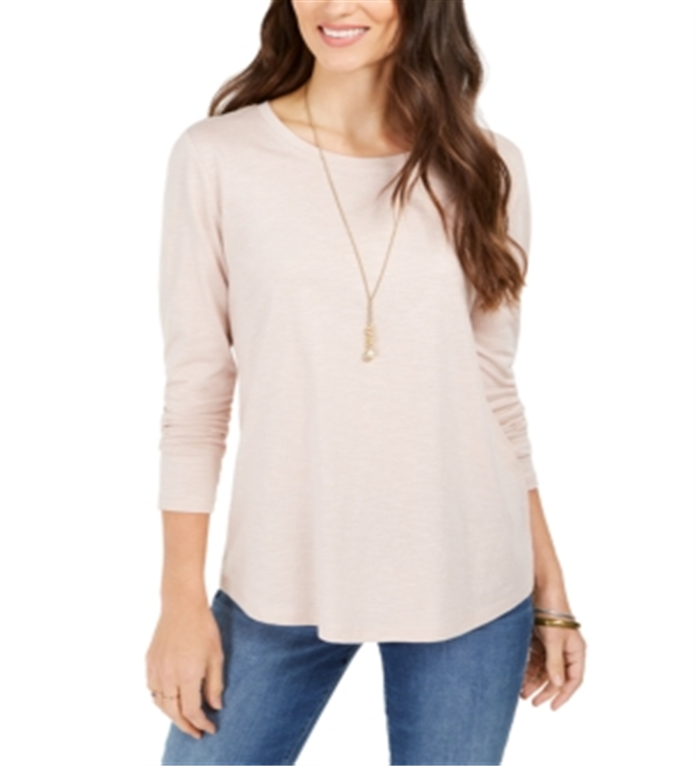Style & Co Women's Speckled Shimmer Top Brown Size XX-Large