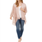 INC International Concepts Women's Knit Ruana Jaket Pink One size