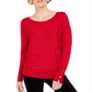JM Collection Women's Studded Dolman-Sleeve Sweater  Red Size Large