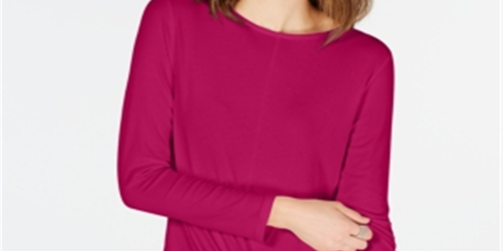 INC International Concepts Women's Twisted Top Pink Size Large