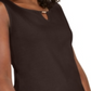 Karen Scott Women's Embellished Keyhole Tank Top Brown Size M