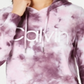 Calvin Klein Women's Tiedye Graphic T-Shirt Purple Size Large