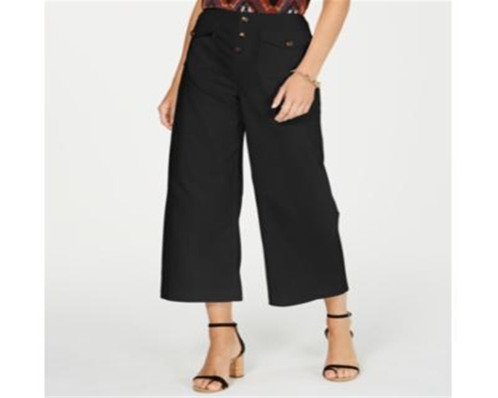 Inc Women's Wide Leg Pants All Black Size 18
