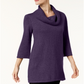 Karen Scott Women's Cowlneck Tunic Purple Size Small