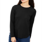 Eileen Fisher Women's Crewneck Long Sleeve Top Black Size S/P