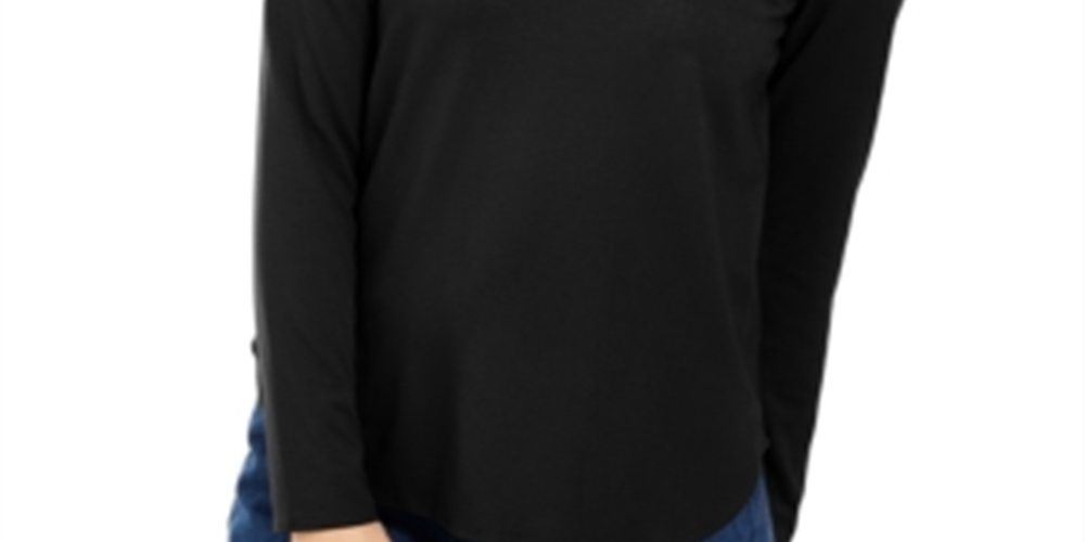 Eileen Fisher Women's Crewneck Long Sleeve Top Black Size S/P