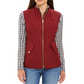 Charter Club Women's Quilted Stand Collar Vest Red Size Small