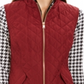 Charter Club Women's Quilted Stand Collar Vest Red Size Small
