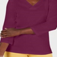 Karen Scott Women's Eyelet V Neck Cotton Top Purple Size Petite L