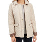 Charter Club Women's Petite Quilted Hooded Jacket Brown Size Petite Medium