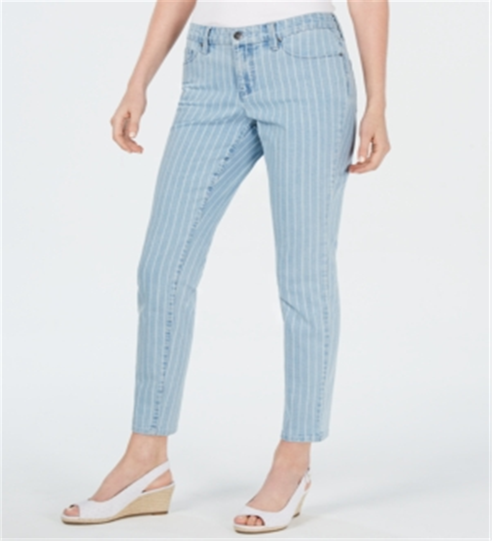 Charter Club Women's Bristol Tummy Control Skinny Ankle Jeans Blue Size 12