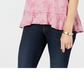 Style & Co Women's Burnout Ruffle Hem Top -Blue Size XL