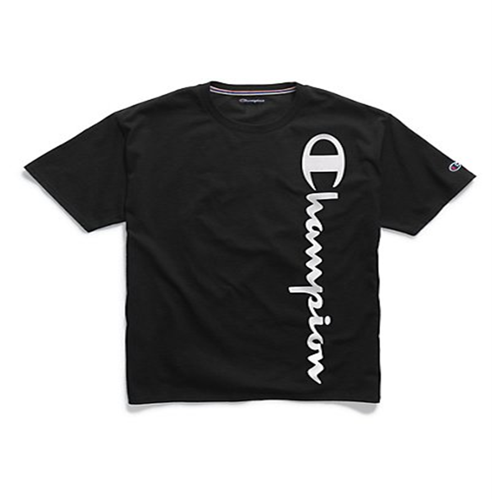 Champion Men's Cotton Pajama T-Shirt Black Size Small