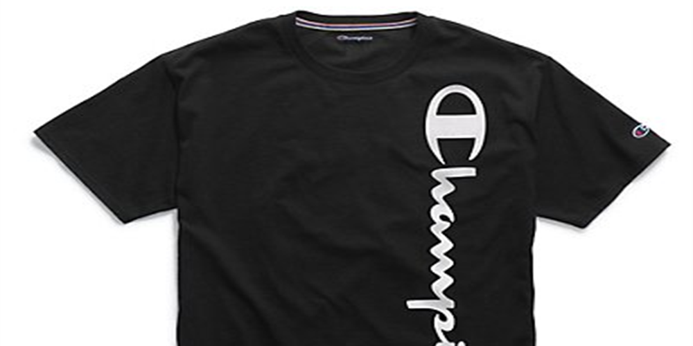 Champion Men's Cotton Pajama T-Shirt Black Size Small