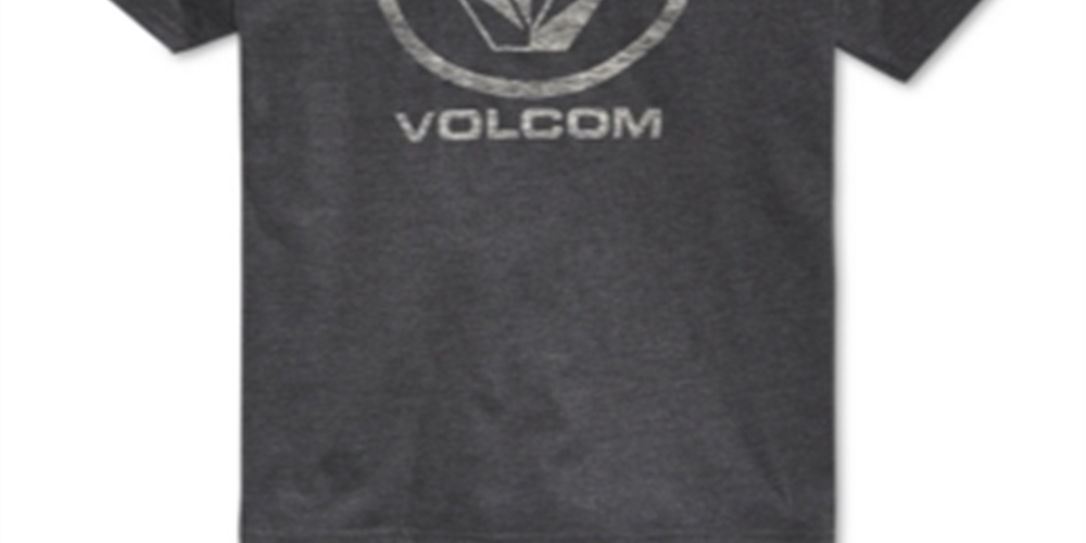 Volcom Men's Corpo Push Graphic Print Logo T-Shirt Gray Size Small