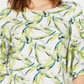 Alfani Women's Bell Sleeve Printed Top White  Size Petite S/M