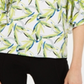 Alfani Women's Bell Sleeve Printed Top White  Size Petite S/M