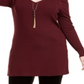 INC International Concepts Women's Puff Shoulder V Neck Tunic Wine Size 0X