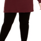 INC International Concepts Women's Puff Shoulder V Neck Tunic Wine Size 0X