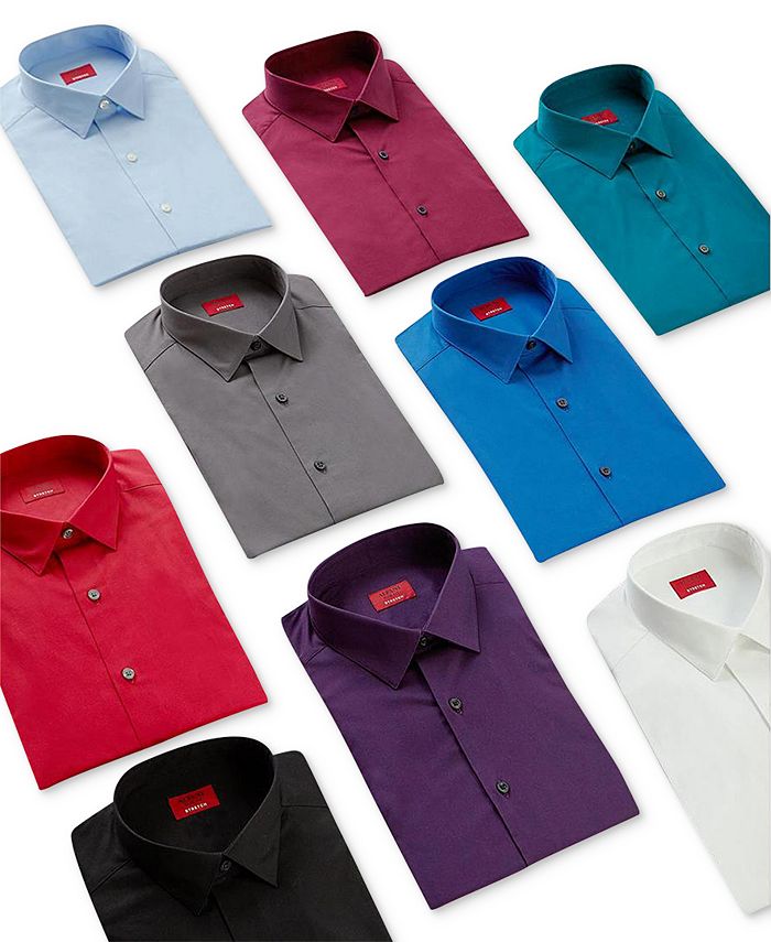 Alfani Men's Spectrum Slim-Fit Button Up Dress Shirt Red Size 16"-16.5" Neck 34"-35" Sleeve.