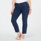 Charter Club Women's Embroidered Bristol Skinny Ankle Jeans Blue Size 8