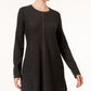 Style & Co Women's Swingy Knit Tunic Top Gray Size Medium