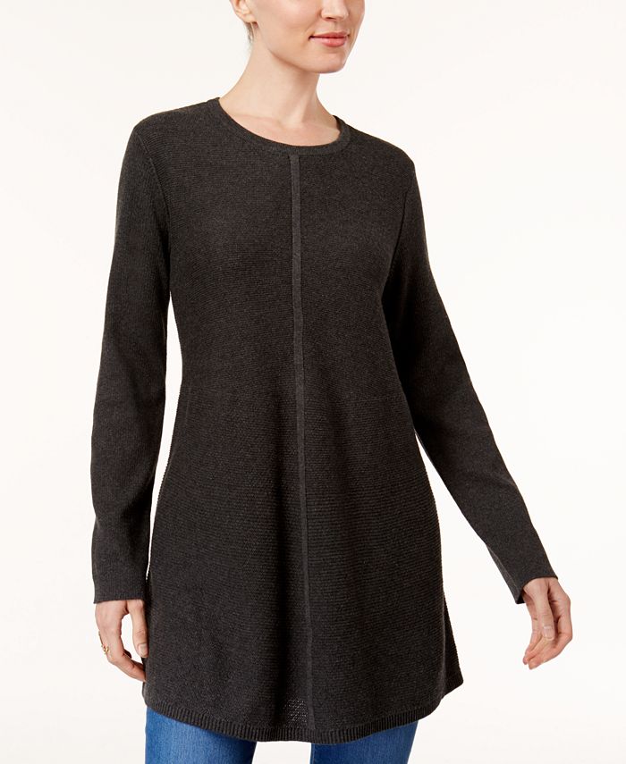 Style & Co Women's Swingy Knit Tunic Top Gray Size Medium
