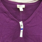 Style & Co Women's V Neck Blouson Sleeve Pullover Sweater Purple Size Petite Medium