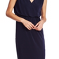 1.STATE Women's Cinched Waist V Neck Casual Dress Black Size Medium