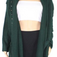 Style & Co Women's  Plus Studded Front Cardigan Sweater Green Size 2X