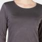 Karen Scott Satin-Trim Scoop-Neck Top Grey Size M